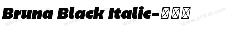 Bruna Black Italic字体转换